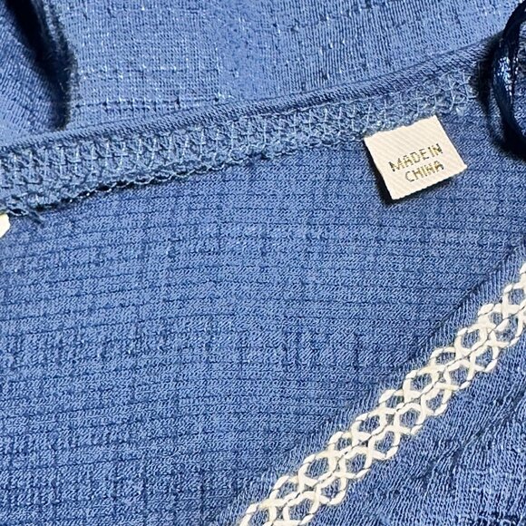 Max Studio London Womens SZ 3X Blue Top Ruffle Sleeves V-Neck Coquette Fairy - Picture 4 of 9